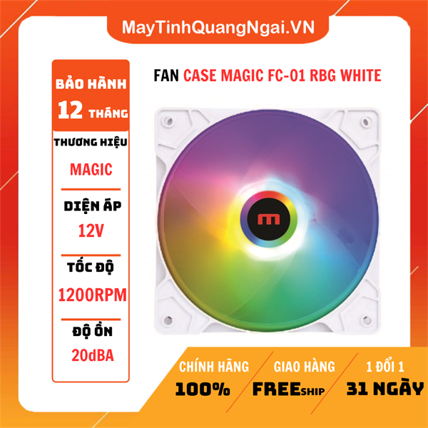 FAN CASE MAGIC FC-01 RBG WHITE
