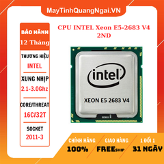 CPU INTEL Xeon E5-2683 V4 2ND (2.1GHz Turbo Up To 3.0GHz, 16 nhân 32 luồng, 40MB Cache)