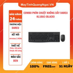 COMBO PHÍM CHUỘT KHÔNG DÂY DAREU KL186G (BLACK)