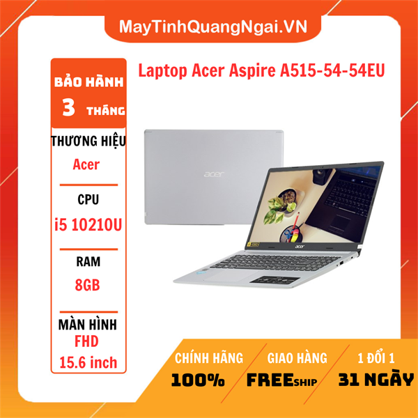 Laptop Acer Aspire A515-54-54EU (NX.HN3SV.002) i5 1020U 8G 512 2ND