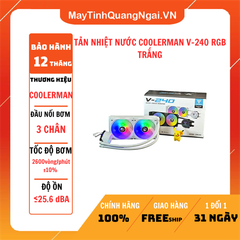 TẢN NHIỆT NƯỚC COOLERMAN V-240 RGB TRẮNG