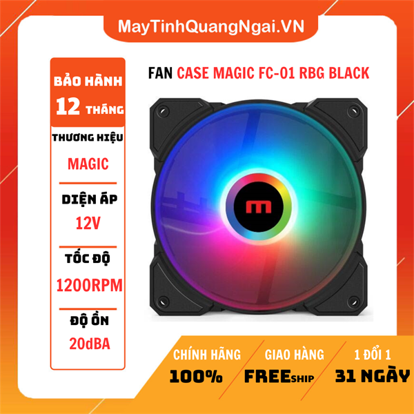FAN CASE MAGIC FC-01 RBG BLACK