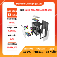 CASE MAGIC AQUA M BLACK (M-ATX)