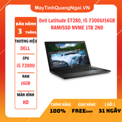 Laptop Dell Latitude E7280, I5 7300U/16GB RAM/SSD NVME 256G 2ND