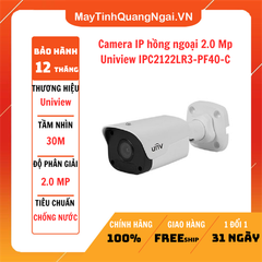 Camera IP hồng ngoại 2.0 Mp Uniview IPC2122LR3-PF40-CVC