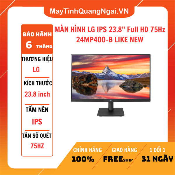 MÀN HÌNH LG IPS 23.8'' Full HD 75Hz 24MP400-B LIKE NEW