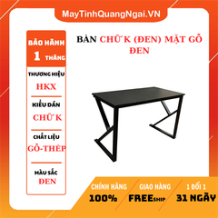 BÀN CHỮ K (ĐEN) MẶT GỖ ĐEN