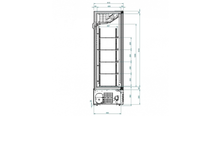 Tủ đông đứng trưng bày kem thực phẩm IARP GLEE 45