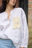 Crochet Vneck Shirt