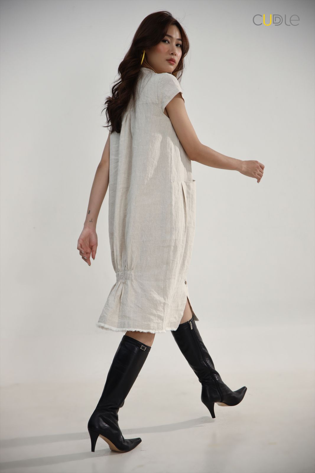 Band Collar Dress