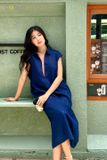 V-neck Shirtdress