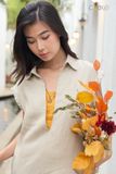 V-neck Shirtdress