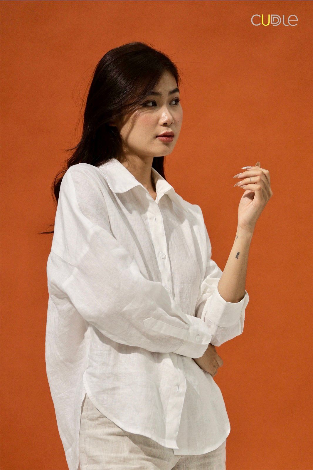 Large Collar Shirt - Oversized Shirt 015