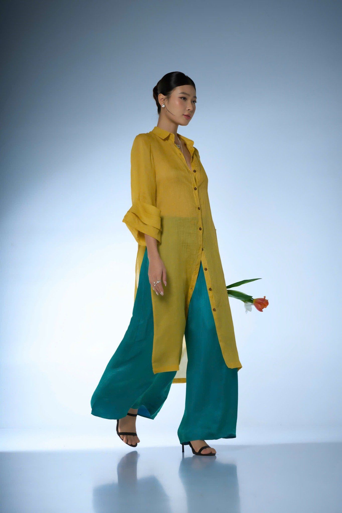 Flare Sleeve Overpant Shirt