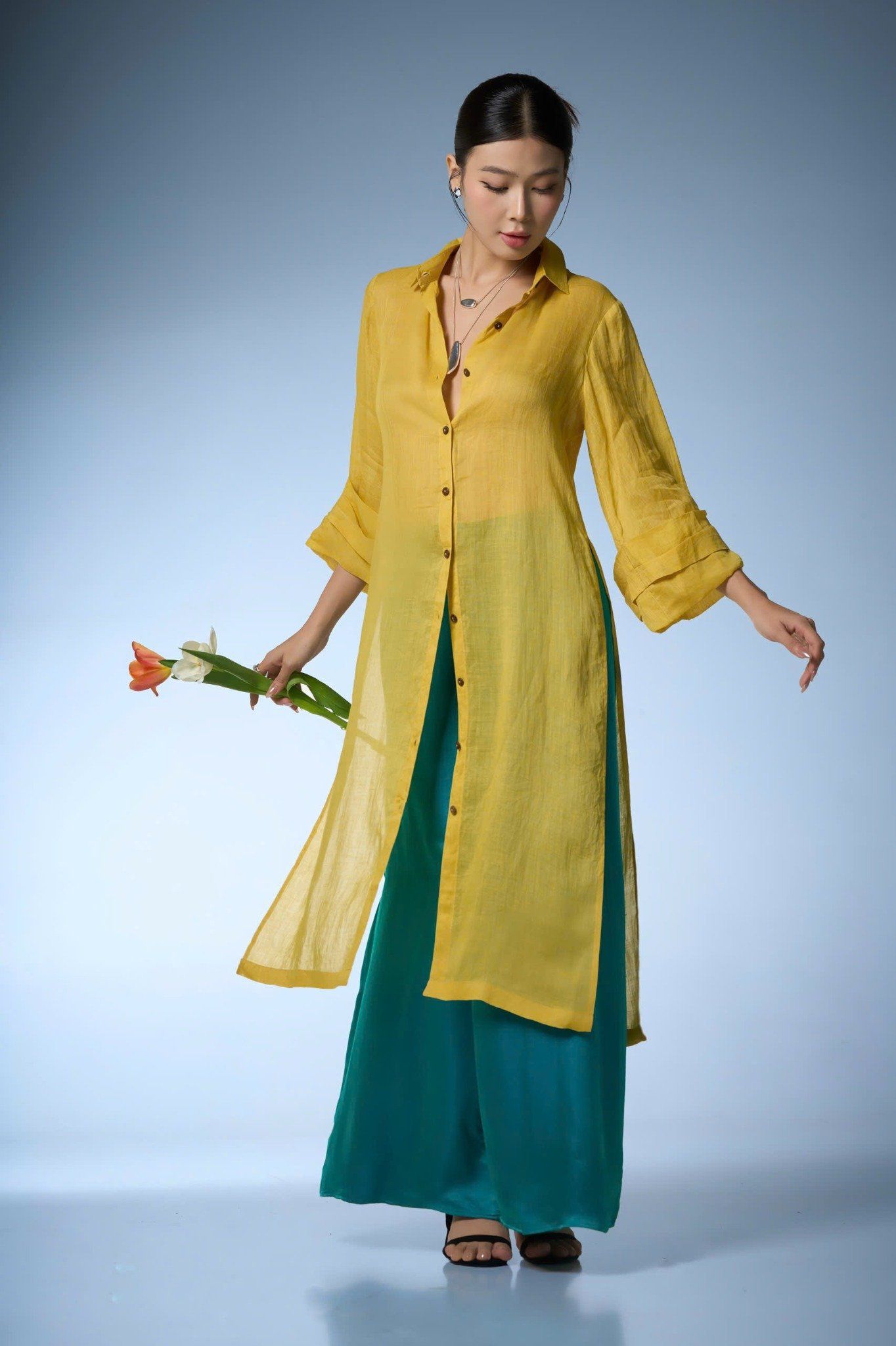 Flare Sleeve Overpant Shirt