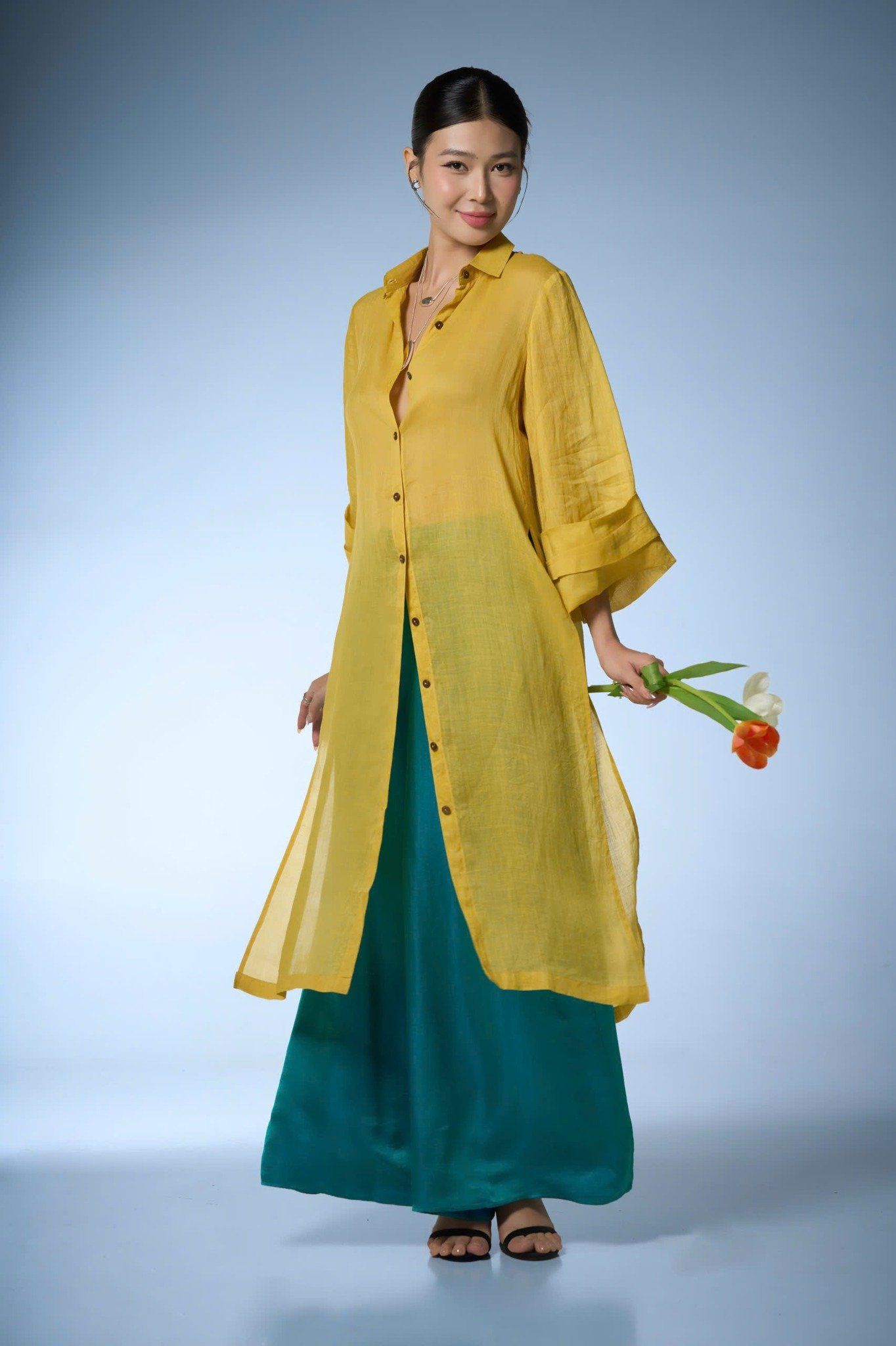 Flare Sleeve Overpant Shirt
