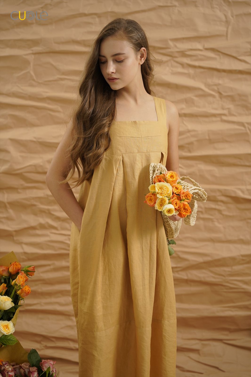 Golden rose Dress