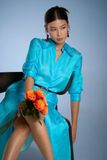 Silk Long Sleeve Shirt Dress
