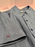 (ED) Band Collar SS Shirt - S004