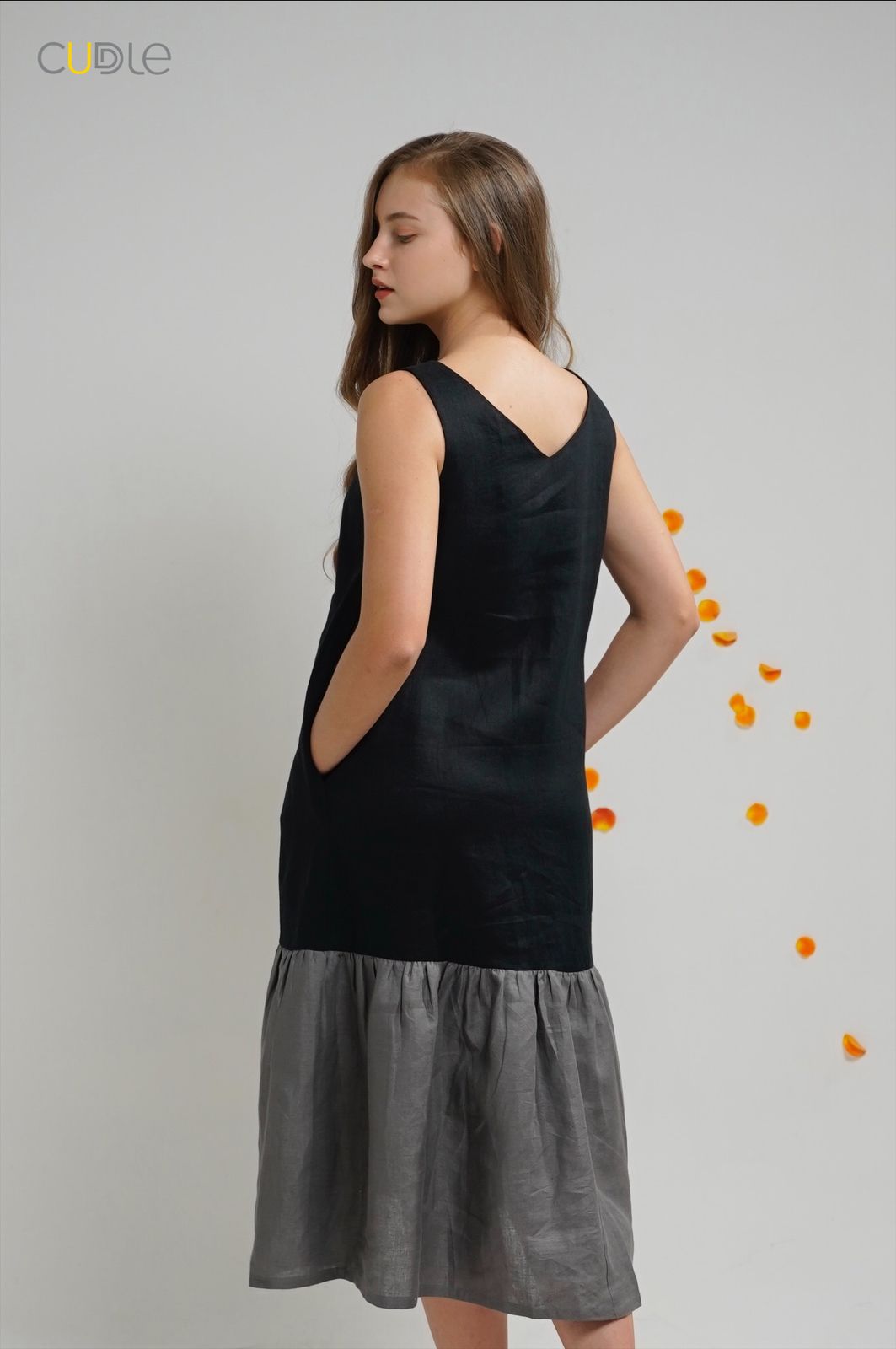 Vneck Long Dress