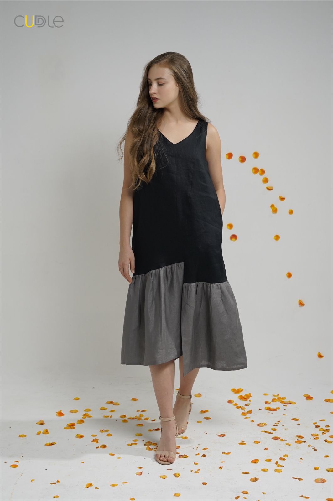 Vneck Long Dress