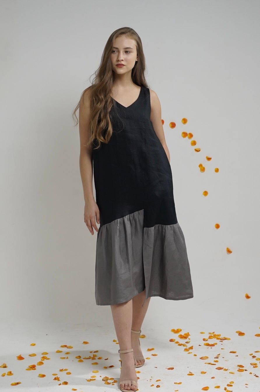 Vneck Long Dress