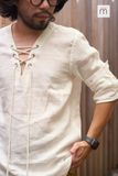 (ED) V-neck LS Shirt - L010