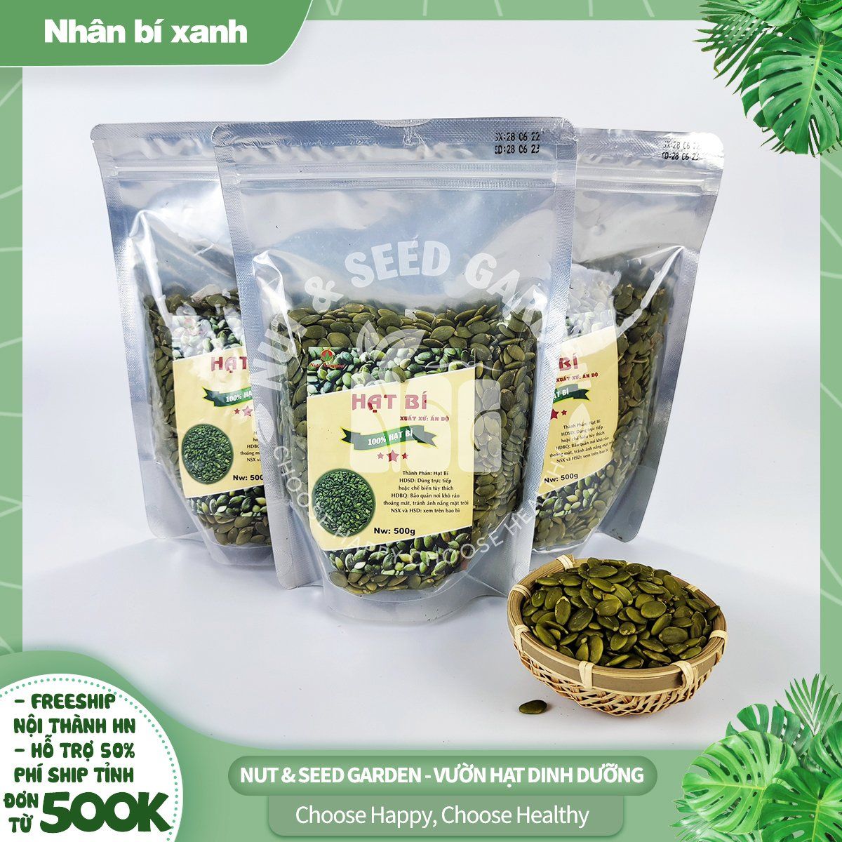 Nhân bí xanh