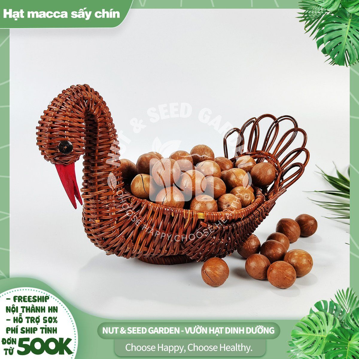 Hạt macca nứt vỏ