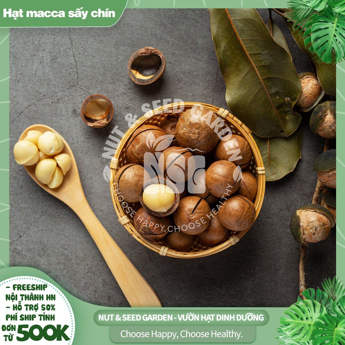 Hạt macca nứt vỏ