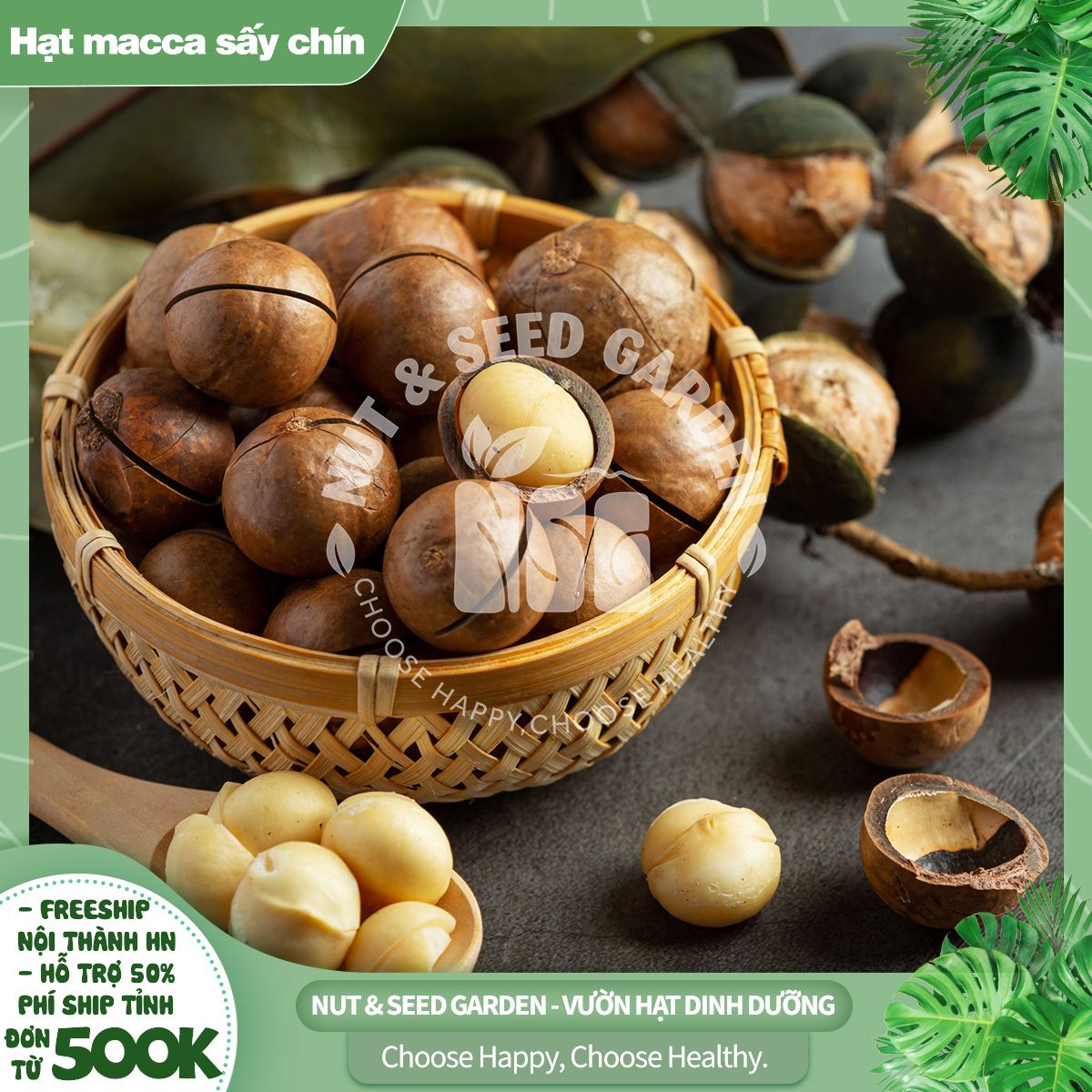 Hạt macca nứt vỏ