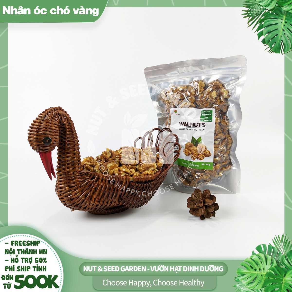 Nhân óc chó vàng