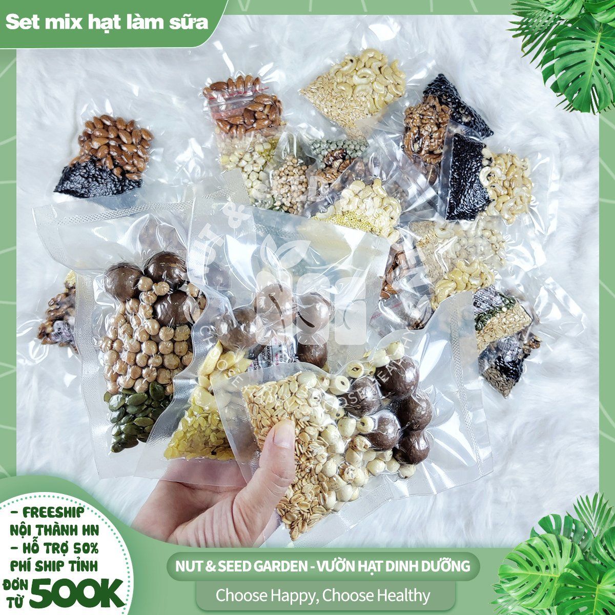 Set mix hạt làm sữa 20 ngày