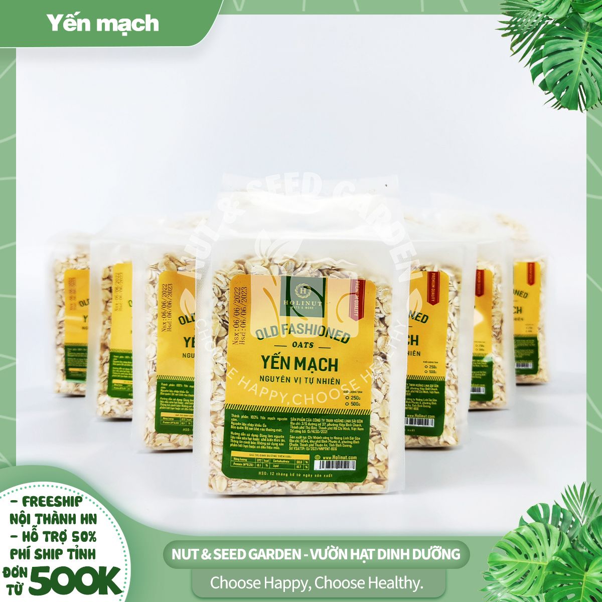 Yến mạch cán dẹt Holinuts