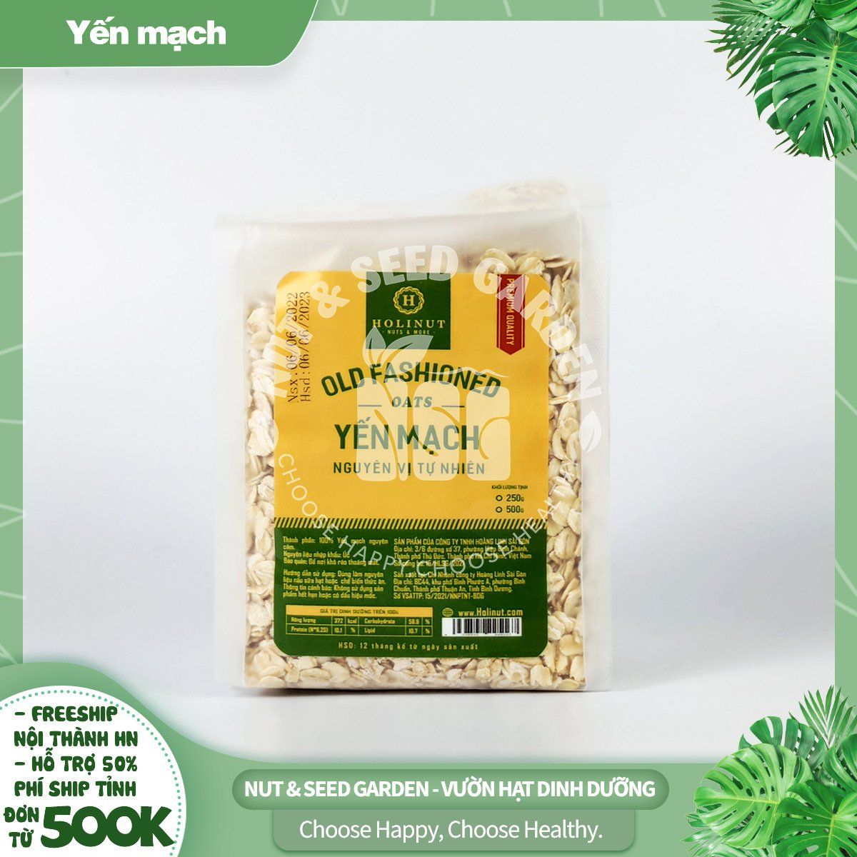Yến mạch cán dẹt Holinuts