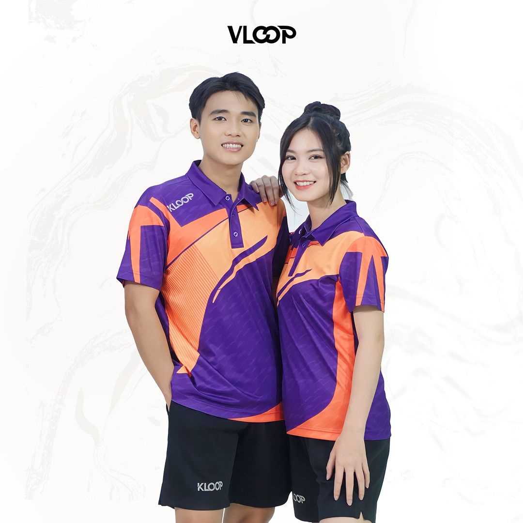 Áo thể thao KLOOP màu tím chất thun lạnh co giãn thoáng khí thoải mái - BST INFINITY CHALLENGE
