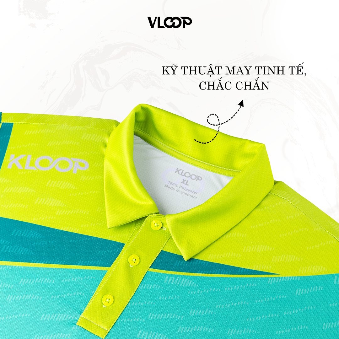 Áo thể thao màu xanh lá chất thun lạnh co giãn thoáng khí thoải mái - BST KLOOP INFINITY CHALLENGE