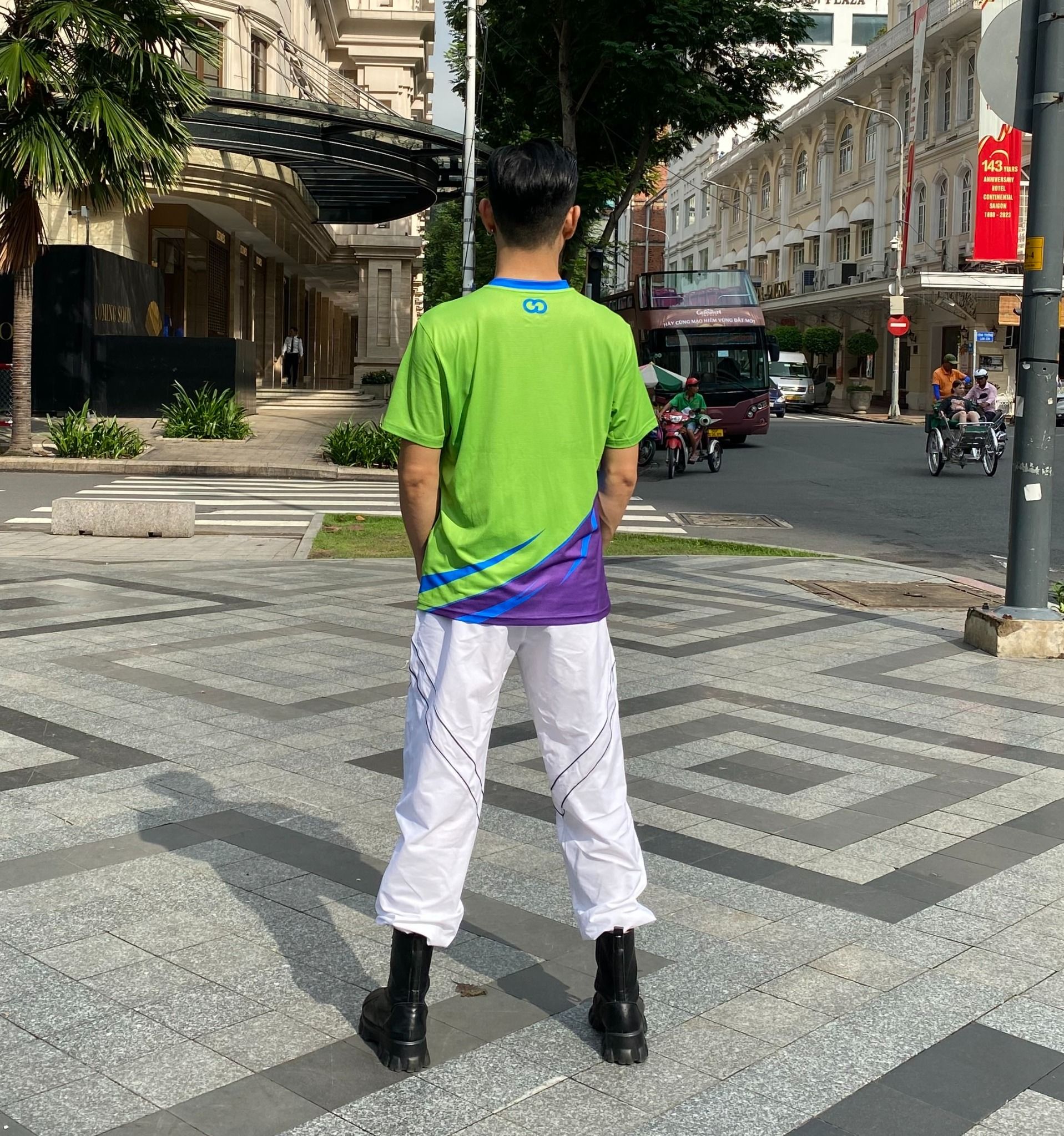 Áo thun tập luyện thể thao VLOOP nhanh khô thấm hút tốt màu xanh lá - NEW WAVE