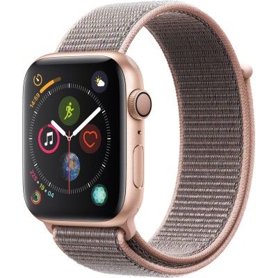  Apple Watch Series 4 Gold Aluminum Case With Pink Sand Sport Loop (GPS) 40mm Band Fits 130–200mm Wrists 