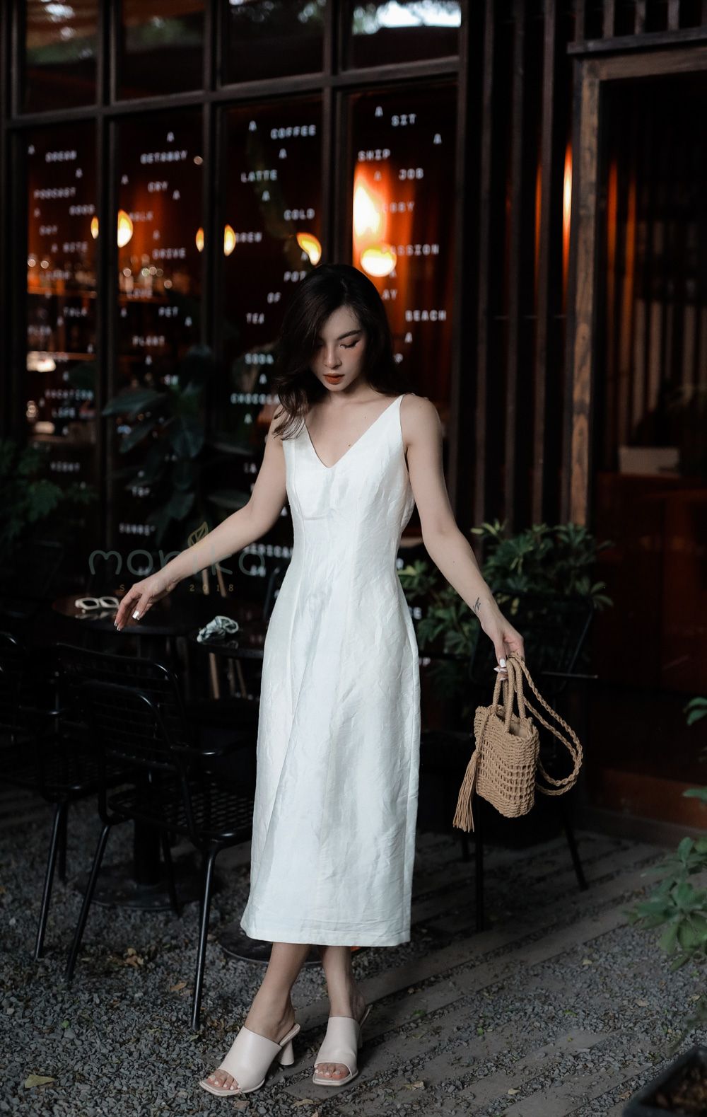 Đầm hai dây Tơ tằm