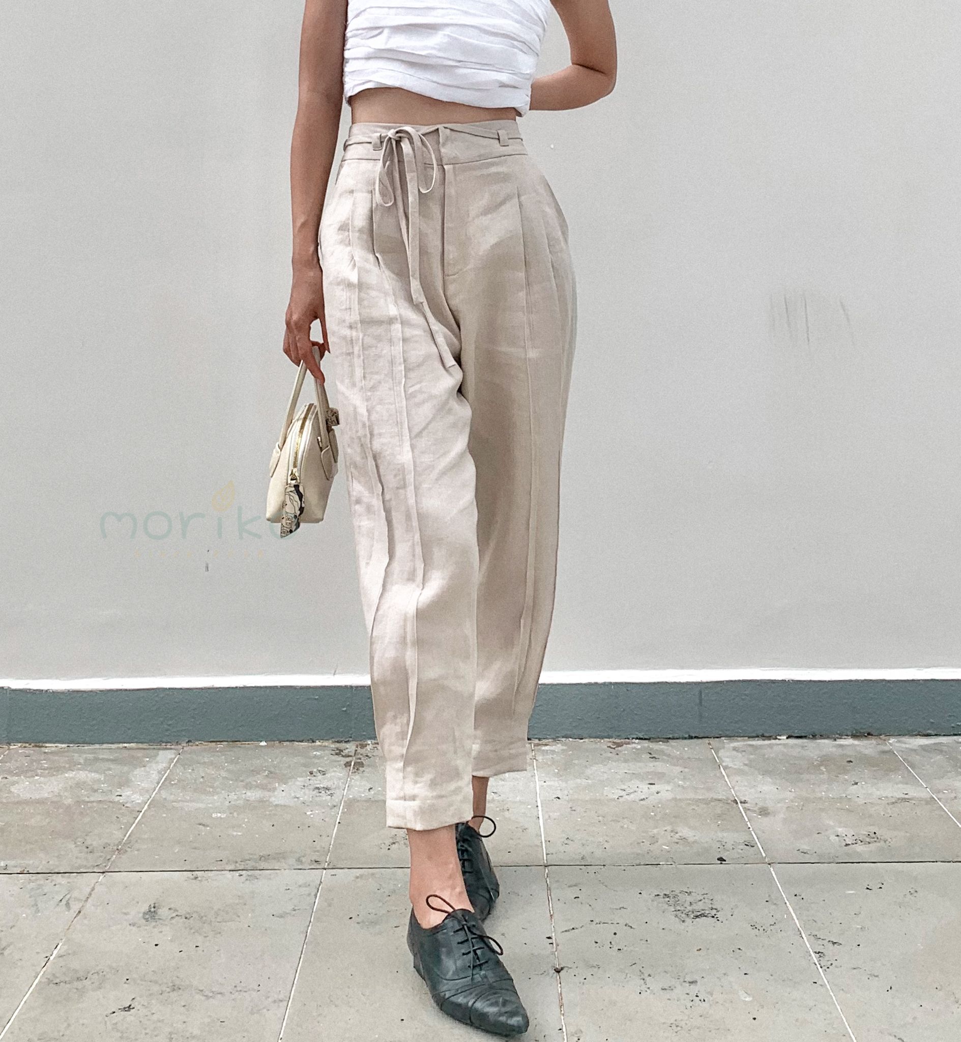 Quần Linen Beggy Thắt dây