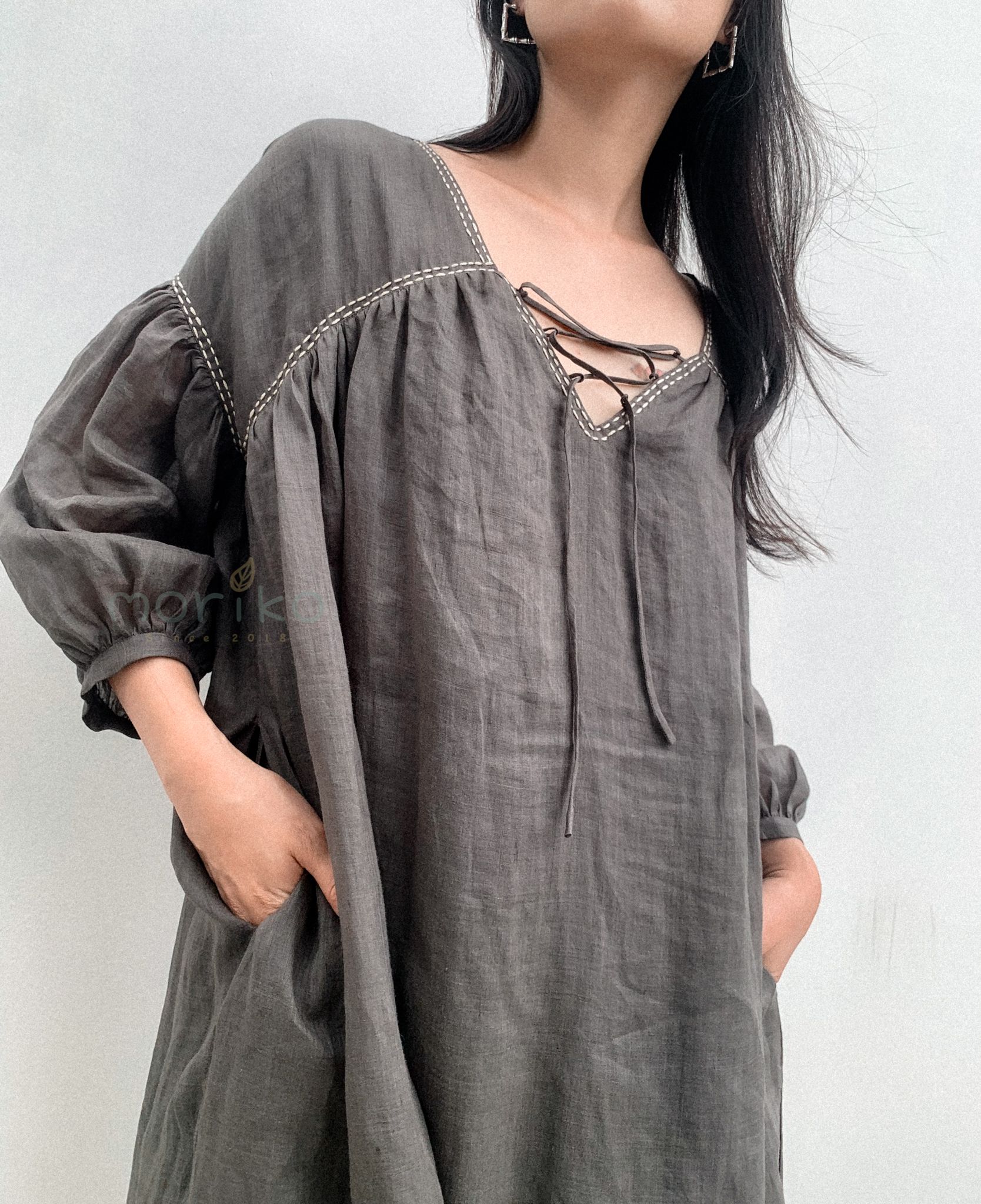 Đầm Babydoll Linen tơ.