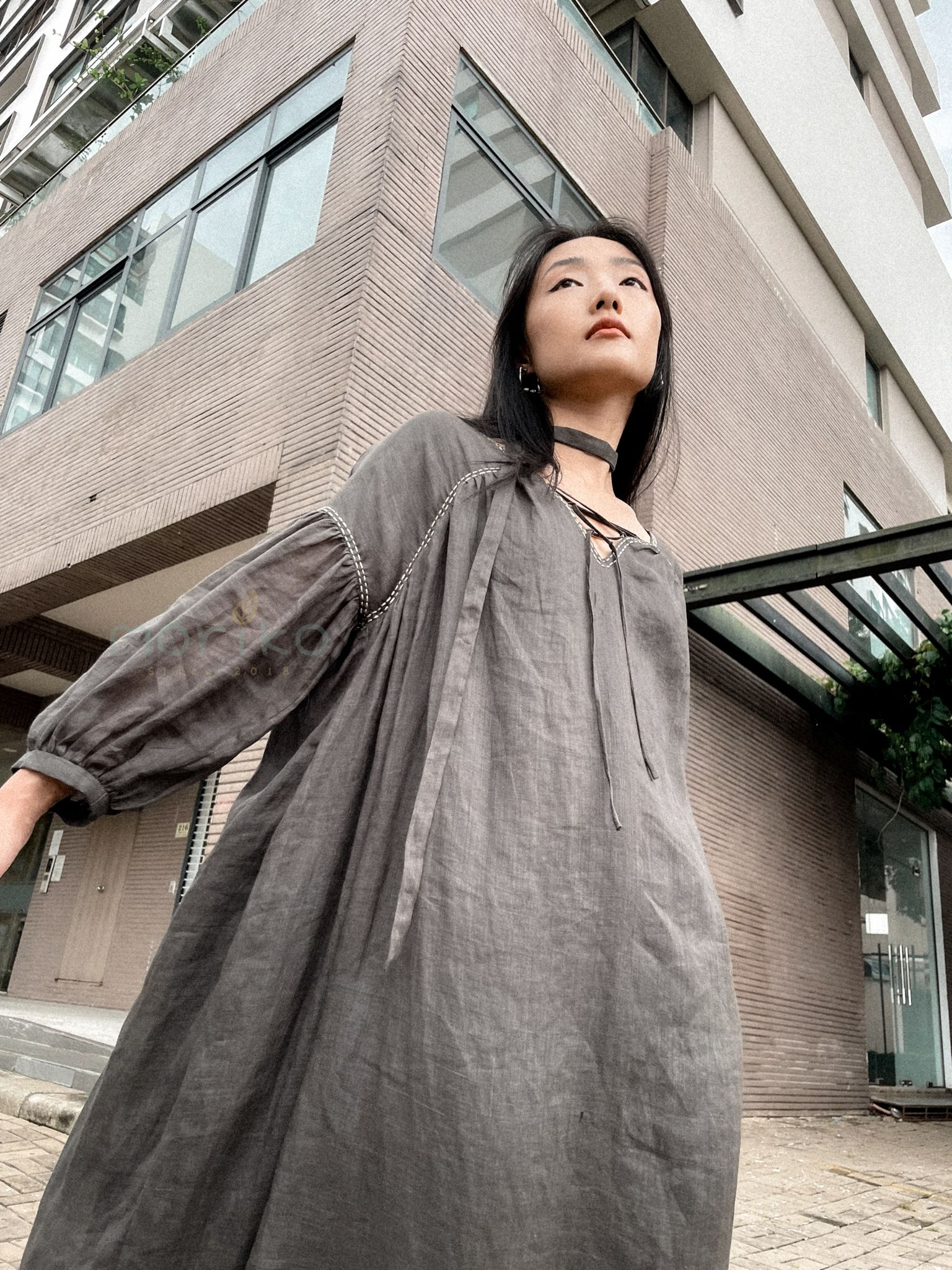Đầm Babydoll Linen tơ.