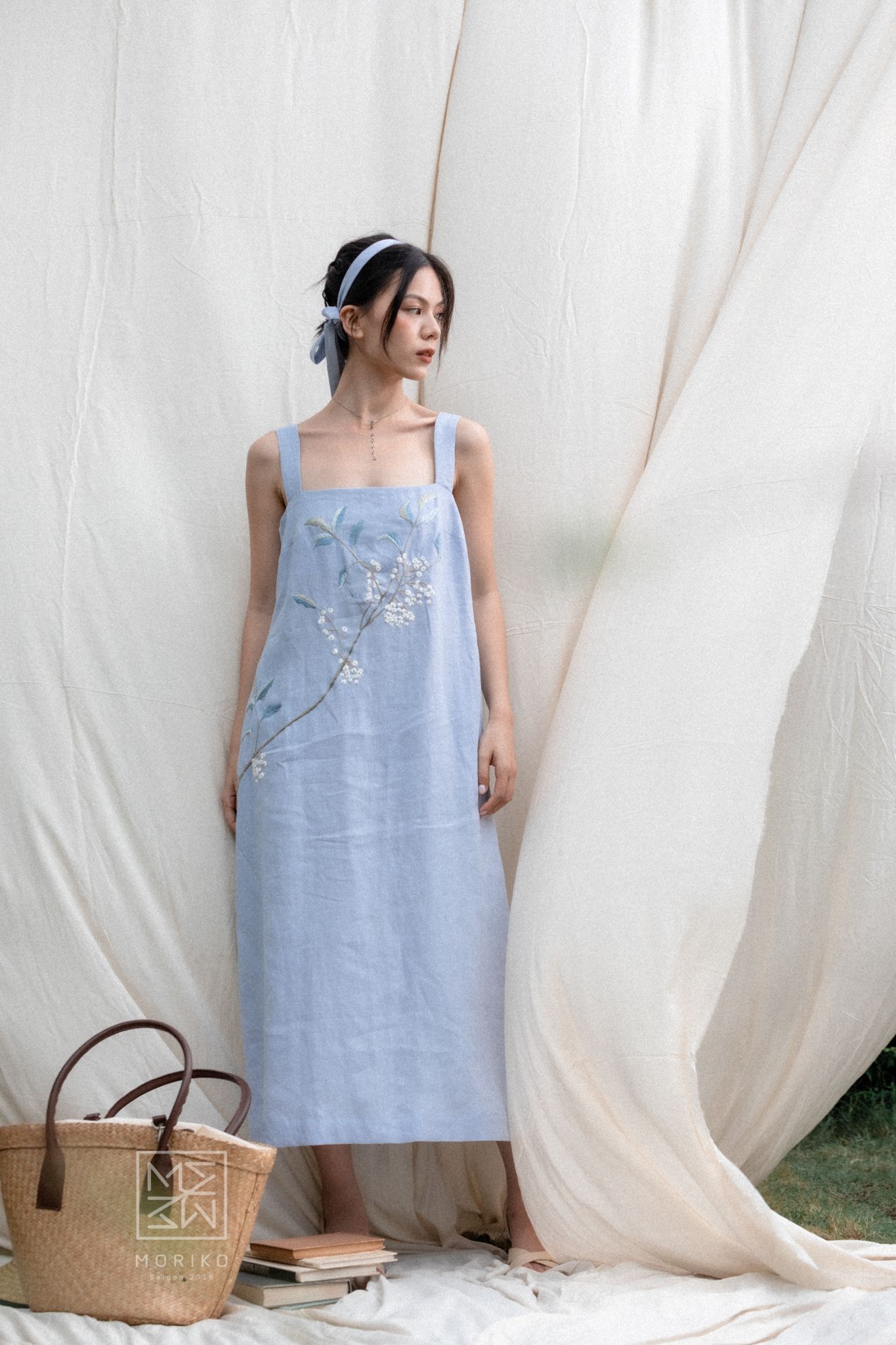 Nia Dress (Đầm Nia thêu cành dây táo gai)