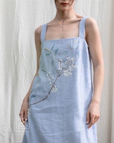 Nia Dress (Đầm Nia thêu cành dây táo gai)