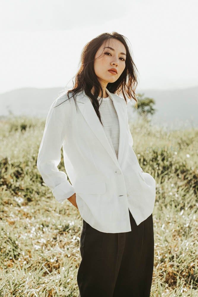 Áo khoác Blazer trắng