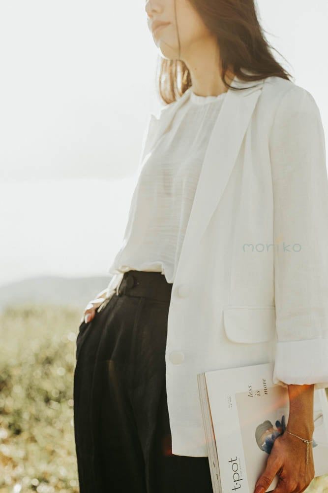 Áo khoác Blazer trắng