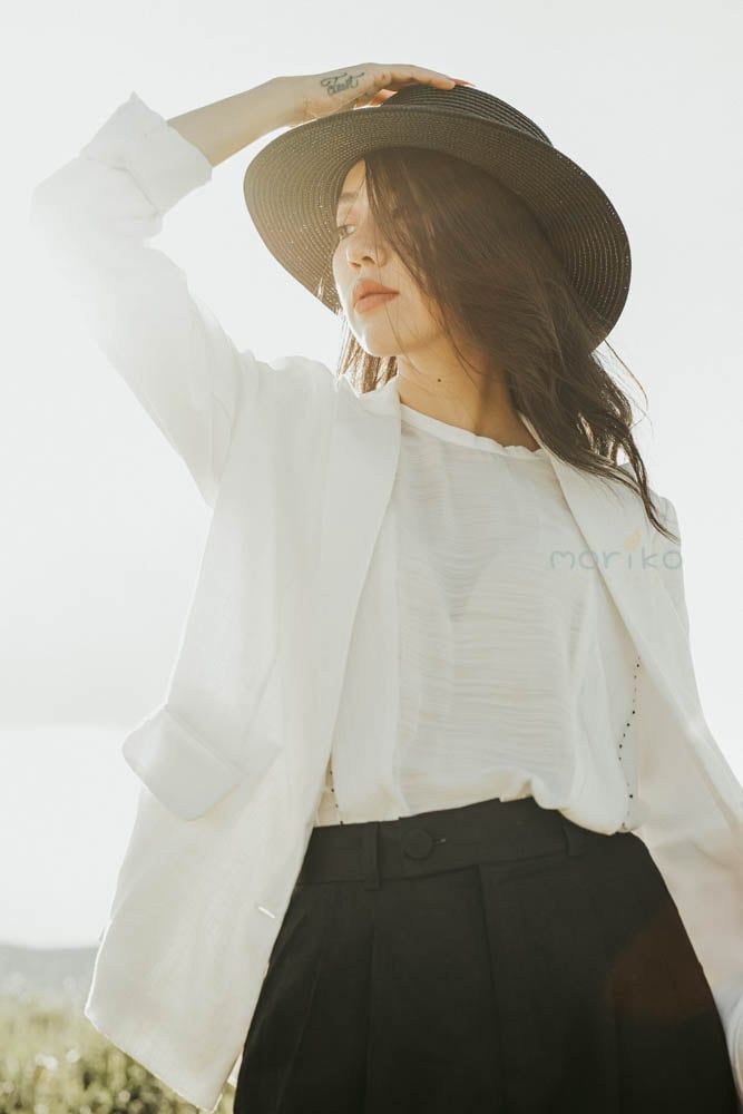 Áo khoác Blazer trắng