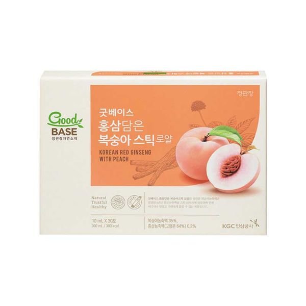 Nước Hồng Sâm Vị Đào KGC Goodbase 10ml x 30 gói