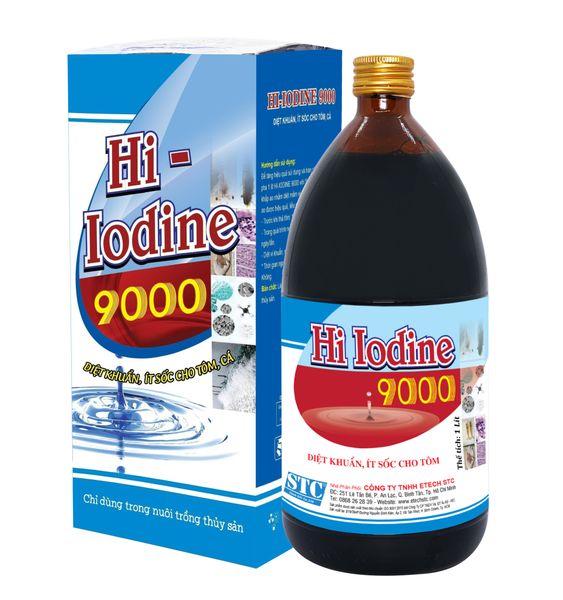 HI-IODINE 9000– Diệt khuẩn, ít sốc cho tôm, cá